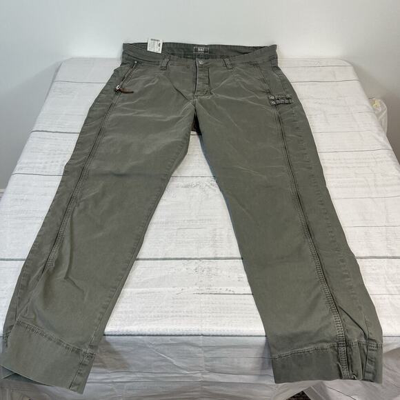 MAC Rich Jeans Cargo Pants Women’s Size 44/28 Green Cotton Stretch Utility Zip - Picture 10 of 10